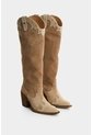 Bota Texana Riveros En Gamuza Para Mujer Caña Alta Bota Texana Riveros En Gamuza Para Mujer Caña Alta Arena 40 VÉLEZ de Vélez