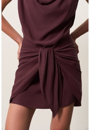 Vestido Mini En Tencel Para Mujer Cuma Vestido Mini En Tencel Para Mujer Cuma Vinotinto 12 VÉLEZ