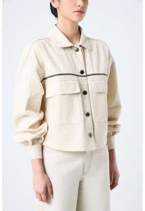 Chaqueta Ocaso Para Mujer Oversized Chaqueta Ocaso Para Mujer Oversized Crema XL VÉLEZ