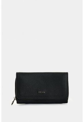 Billetera Palma De Cuero Para Mujer Amplia Capacidad Billetera Palma De Cuero Para Mujer Amplia Capacidad Negro VÉLEZ