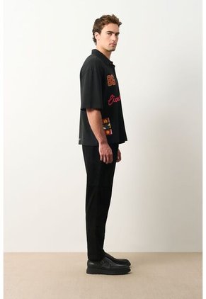 Polo Cropped En Algodón Para Hombre Primavera Polo Cropped En Algodón Para Hombre Primavera Negro XS VÉLEZ