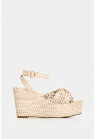 Sandalia Plataforma De Cuero Tejido Para Mujer Astra Sandalia Plataforma De Cuero Tejido Para Mujer Astra Arena 40 VÉLEZ Vélez