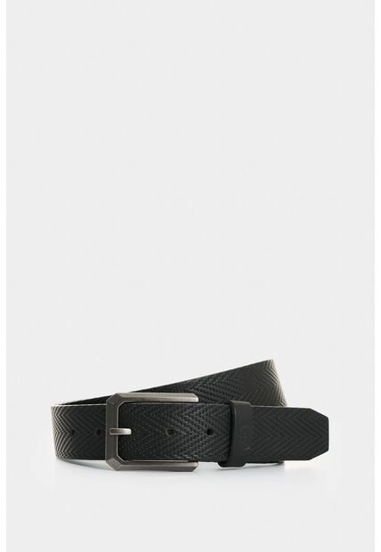 Cinturón Unifaz De Cuero Grabado Para Hombre Loa Cinturón Unifaz De Cuero Grabado Para Hombre Loa Negro 42 VÉLEZ