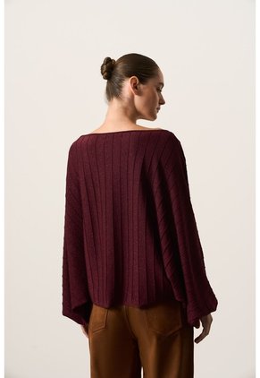 Sweater Oversize Tejido Para Mujer Cayena Sweater Oversize Tejido Para Mujer Cayena Vinotinto XS VÉLEZ