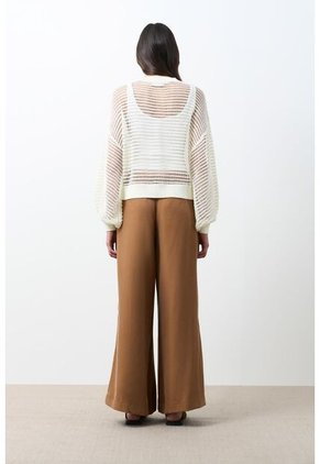Sweater Tejido Taroa Para Mujer Semi Cropped Sweater Tejido Taroa Para Mujer Semi Cropped Crema XS VÉLEZ