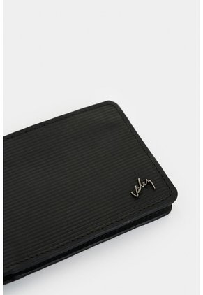 Billetera Vértice De Cuero Para Hombre Placa Rayas Billetera Vértice De Cuero Para Hombre Placa Rayas Negro VÉLEZ