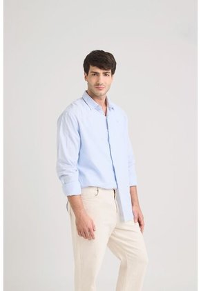 Camisa Oxford Manga Larga Calagua Para Hombre Semifitted Camisa Oxford Manga Larga Calagua Para Hombre Semifitted Azul Claro L VÉLEZ