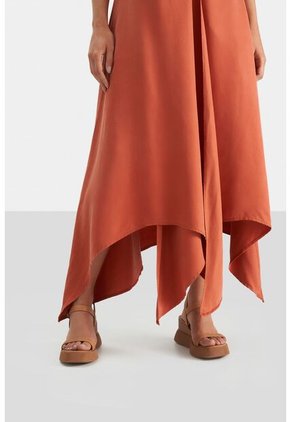 Falda En Tejido Plano Para Mujer Inspiración Retro Falda En Tejido Plano Para Mujer Inspiración Retro Naranja 08 Vélez