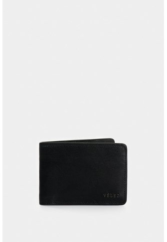 Billetera Oasis De Cuero Para Hombre Detalle Contraste Billetera Oasis De Cuero Para Hombre Detalle Contraste Negro VÉLEZ Vélez