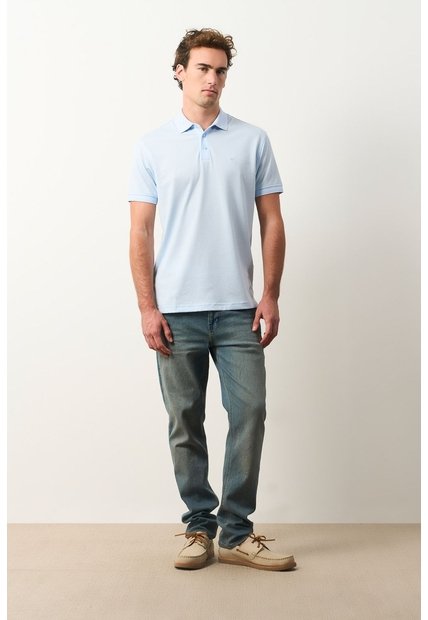 Polo Lucca Manga Corta Para Hombre Texturizada Polo Lucca Manga Corta Para Hombre Texturizada Azul Claro S VÉLEZ