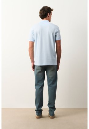 Polo Lucca Manga Corta Para Hombre Texturizada Polo Lucca Manga Corta Para Hombre Texturizada Azul Claro S VÉLEZ
