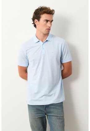 Polo Lucca Manga Corta Para Hombre Texturizada Polo Lucca Manga Corta Para Hombre Texturizada Azul Claro S VÉLEZ