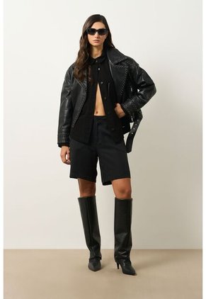 Chqueta Tahua En Denim Para Mujer Oversized Chqueta Tahua En Denim Para Mujer Oversized Negro L VÉLEZ