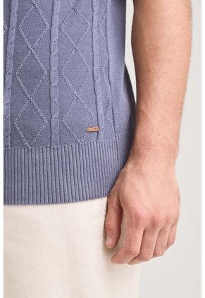 Camiseta Tejida Shadow Para Hombre Figuras Geométricas Camiseta Tejida Shadow Para Hombre Figuras Geométricas Azul XL Vélez