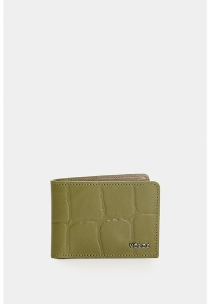 Billetera En Cuero Para Hombre Ical Billetera En Cuero Para Hombre Ical Verde Oliva VÉLEZ