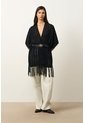 Cárdigan Tipo Poncho Tejido Para Mujer Quena Cárdigan Tipo Poncho Tejido Para Mujer Quena Negro XL VÉLEZ de Vélez