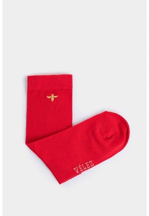 Calcetines Media Pierna San Jacinto Para Mujer Bordado Abeja Calcetines Media Pierna San Jacinto Para Mujer Bordado Abeja Rojo XS VÉLEZ