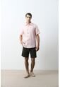 Camisa En Lino Manga Corta Siena Para Hombre Camisa En Lino Manga Corta Siena Para Hombre Rosado S VÉLEZ de Vélez