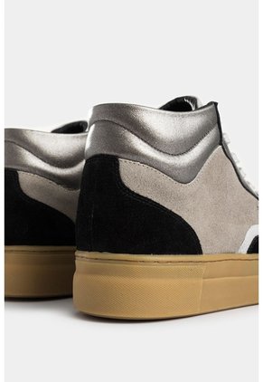 Tenis Tipo Bota Magena De Cuero Para Mujer Acabado Vintage Tenis Tipo Bota Magena De Cuero Para Mujer Acabado Vintage Negro 41 VÉLEZ