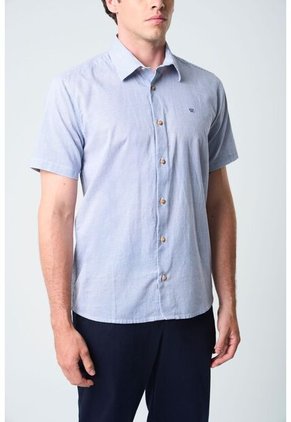 Camisa Manga Corta Enif Para Hombre Silueta Clásica Camisa Manga Corta Enif Para Hombre Silueta Clásica Azul Oscuro L VÉLEZ