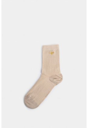 Calcetines Media Pierna San Jacinto Para Mujer Bordado Abeja Calcetines Media Pierna San Jacinto Para Mujer Bordado Abeja Arena XS VÉLEZ