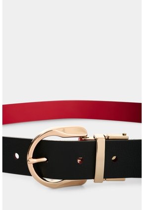Cinturón Doble Faz En Cuero Para Mujer Villia Cinturón Doble Faz En Cuero Para Mujer Villia Negro XL VÉLEZ
