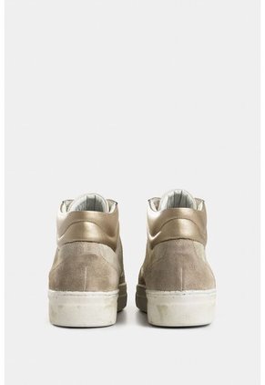 Tenis Tipo Bota Magena De Cuero Para Mujer Acabado Vintage Tenis Tipo Bota Magena De Cuero Para Mujer Acabado Vintage Arena 35 VÉLEZ