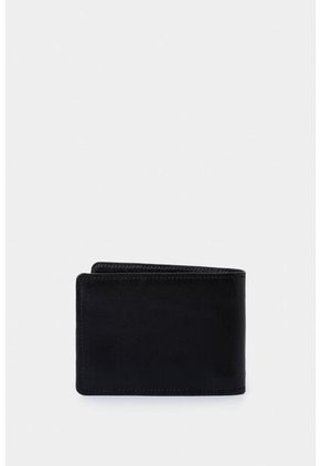 Billetera Montt De Cuero Para Hombre Acabado Brillo Billetera Montt De Cuero Para Hombre Acabado Brillo Negro VÉLEZ