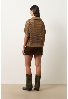 Chaleco Tejido Tika Para Mujer Oversized Chaleco Tejido Tika Para Mujer Oversized Miel XL VÉLEZ