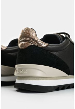 Tenis De Cuero Y Folia Para Mujer Gem Tenis De Cuero Y Folia Para Mujer Gem Negro 37 VÉLEZ
