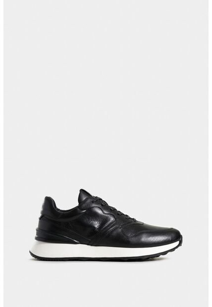 Tenis Cooper 3 De Cuero Para Hombre Spoiler En Contraste Tenis Cooper 3 De Cuero Para Hombre Spoiler En Contraste Negro 42 VÉLEZ