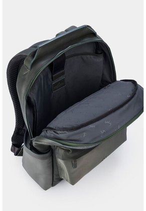 Morral San Patricio De Cuero Y Lona Para Hombre Aplique Metálico Morral San Patricio De Cuero Y Lona Para Hombre Aplique Metálico Verde VÉLEZ