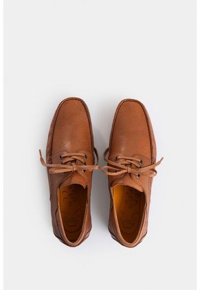 Zapatos Cordón De Cuero Nautico Zapatos Cordón De Cuero Nautico Miel 41 VÉLEZ