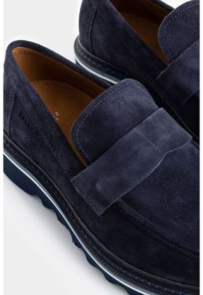 Mocasines Alessio De Cuero Gamuzado Para Hombre Antifaz Mocasines Alessio De Cuero Gamuzado Para Hombre Antifaz Azul Oscuro 41 VÉLEZ