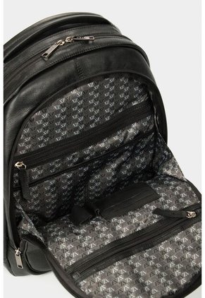 Morral Water Resistant De Cuero Liso Para Hombre Multifuncional Negro
