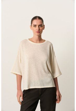 Camiseta Oversize Para Mujer Nativo Camiseta Oversize Para Mujer Nativo Crema L VÉLEZ