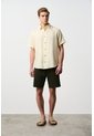 Camisa En Lino Manga Corta Siena Para Hombre Camisa En Lino Manga Corta Siena Para Hombre Amarillo M VÉLEZ de Vélez