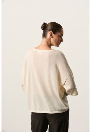 Camiseta Oversize Para Mujer Nativo Camiseta Oversize Para Mujer Nativo Crema L VÉLEZ