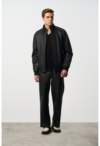 Chaqueta Clásica Doble Faz De Cuero Para Hombre Luminia Chaqueta Clásica Doble Faz De Cuero Para Hombre Luminia Negro S VÉLEZ