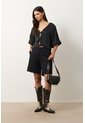 Camisa Kusa Con Efecto Satinado Para Mujer Camisa Kusa Con Efecto Satinado Para Mujer Negro M VÉLEZ de Vélez