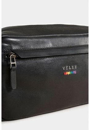 Riñonera Pride De Cuero Para Hombre Bandera Bordada Riñonera Pride De Cuero Para Hombre Bandera Bordada Negro Vélez