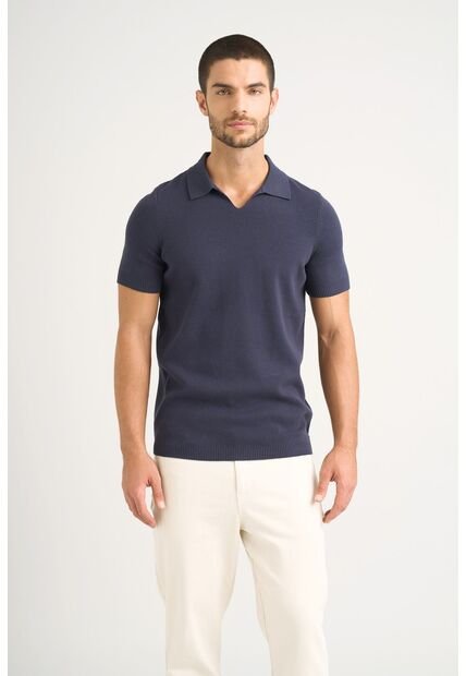 Polo Tejida Para Hombre Cuello En V Polo Tejida Para Hombre Cuello En V Azul Oscuro S VÉLEZ