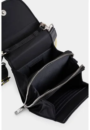 Manos Libres Astra En Lona Para Mujer Detalle Cuero Manos Libres Astra En Lona Para Mujer Detalle Cuero Negro VÉLEZ