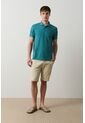 Polo Manga Corta Essential Para Hombre Textura Polo Manga Corta Essential Para Hombre Textura Azul Aguamarina XXL VÉLEZ de Vélez