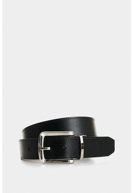 Cinturón Doble Faz Austen De Cuero Para Hombre Costuras Decorativas Bordes Cinturón Doble Faz Austen De Cuero Para Hombre Costuras Decorativas Bordes Negro 44 VÉLEZ