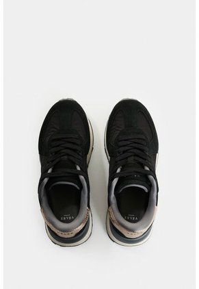 Tenis De Cuero Gamuzado Y Textil Para Mujer Boreal Tenis De Cuero Gamuzado Y Textil Para Mujer Boreal Negro 37 VÉLEZ