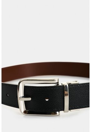 Cinturón Doble Faz Austen De Cuero Para Hombre Costuras Decorativas Bordes Cinturón Doble Faz Austen De Cuero Para Hombre Costuras Decorativas Bordes Negro 44 VÉLEZ