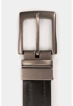 Cinturón Doble Faz Kafka De Cuero Para Hombre Hebilla Reversible Cinturón Doble Faz Kafka De Cuero Para Hombre Hebilla Reversible Negro 38 VÉLEZ