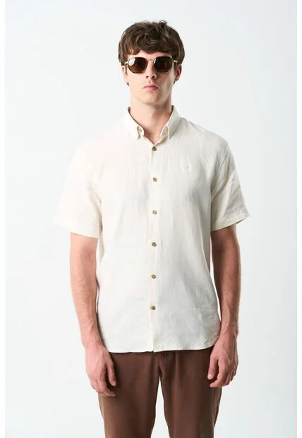 Camisa Manga Corta Semi Fitted Para Hombre Sevilla Camisa Manga Corta Semi Fitted Para Hombre Sevilla Arena XXL VÉLEZ