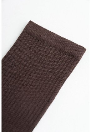 Calcetines Media Pierna De Algodón Con Jacquard Para Hombre Diseño Unicolor Calcetines Media Pierna De Algodón Con Jacquard Para Hombre Diseño Unicolor Cafe XS VÉLEZ